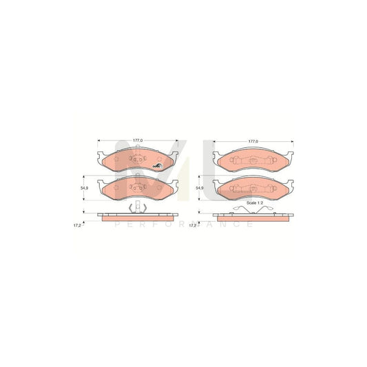 TRW Cotec Gdb1153 Brake Pad Set Not Prepared For Wear Indicator | ML Performance Car Parts