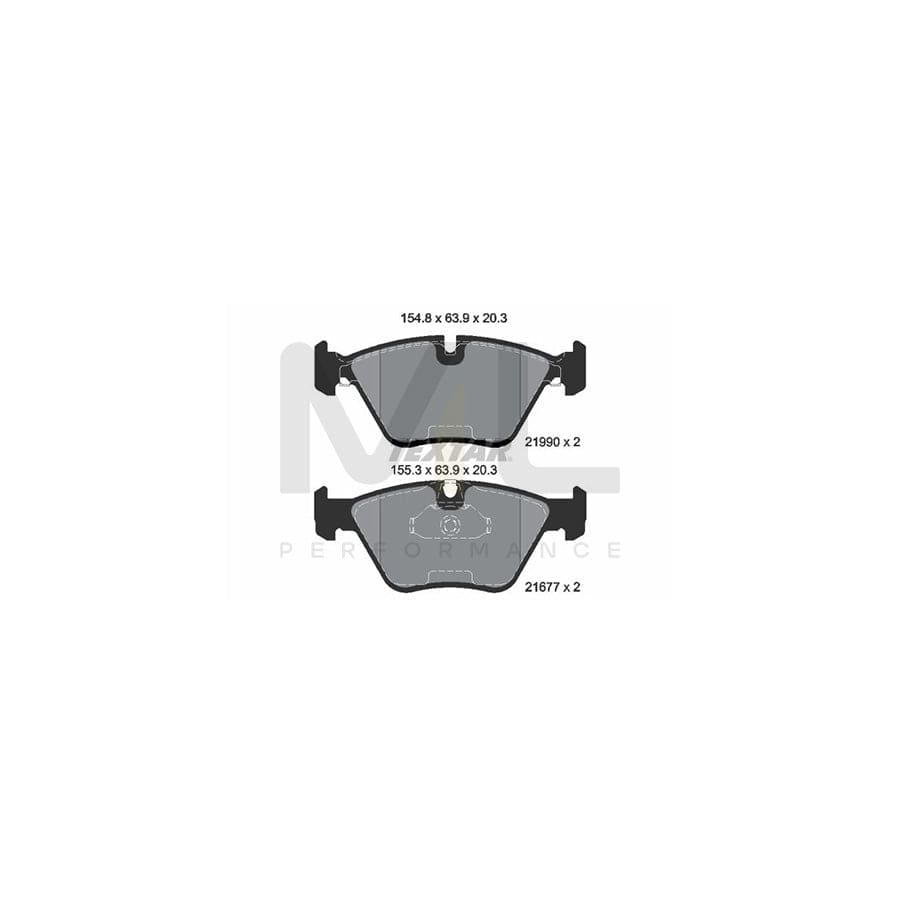 TEXTAR 2199003 Brake pad set for BMW 5 Series prepared for wear indicator | ML Performance Car Parts