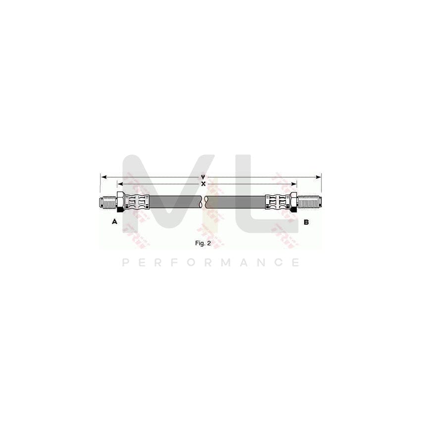 TRW PHC250 Brake Hose 465mm, M10x1 | ML Performance Car Parts