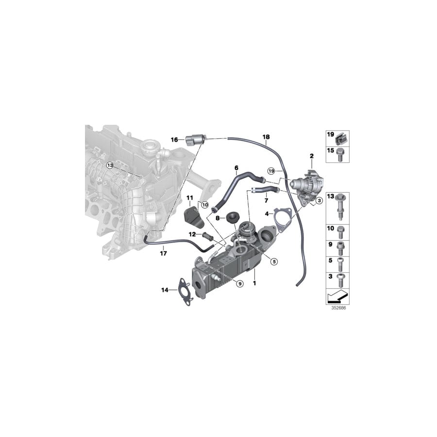 Genuine BMW 11718575403 Hose For Egr Cooler (Inc. Cooper D 1.6, Cooper SD & Cooper SD ALL4) | ML Performance UK Car Parts