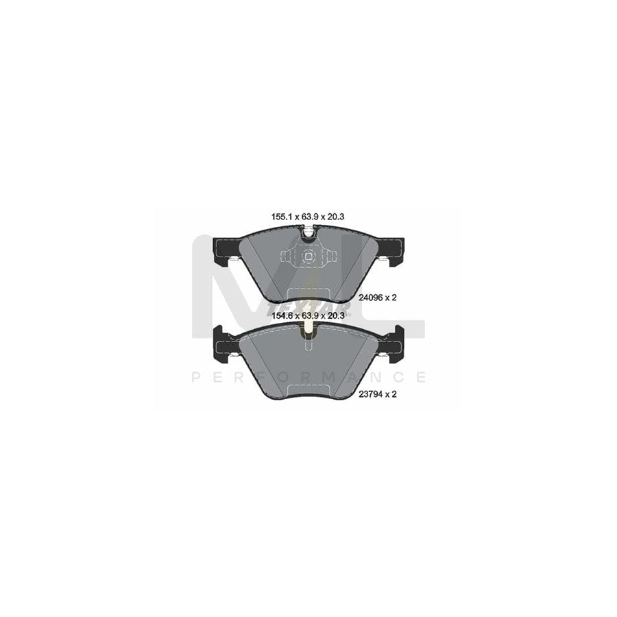 TEXTAR 2409601 Brake pad set prepared for wear indicator | ML Performance Car Parts