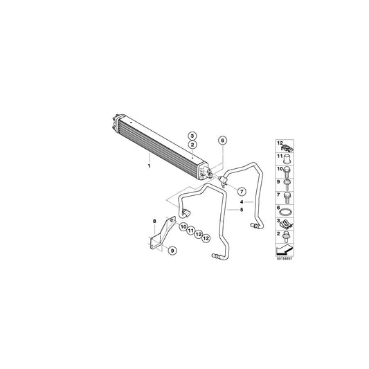 Genuine BMW 17227966262 E65 Bracket, Oil Cooler Line (Inc. ALPINA B7) | ML Performance US Car Parts