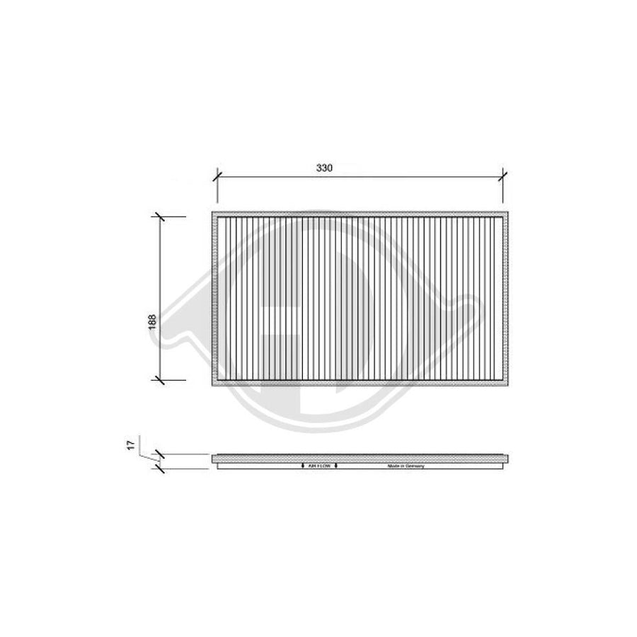 DIEDERICHS DCI1002 Pollen Filter