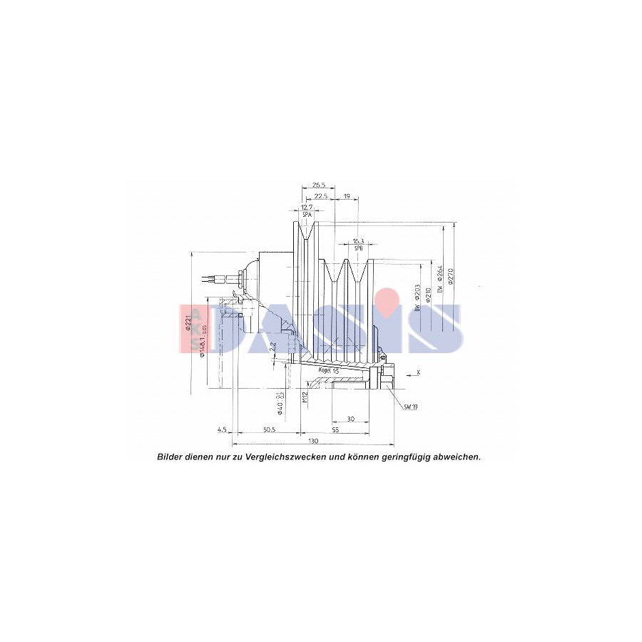 AKS Dasis 851267N AC Compressor Clutch