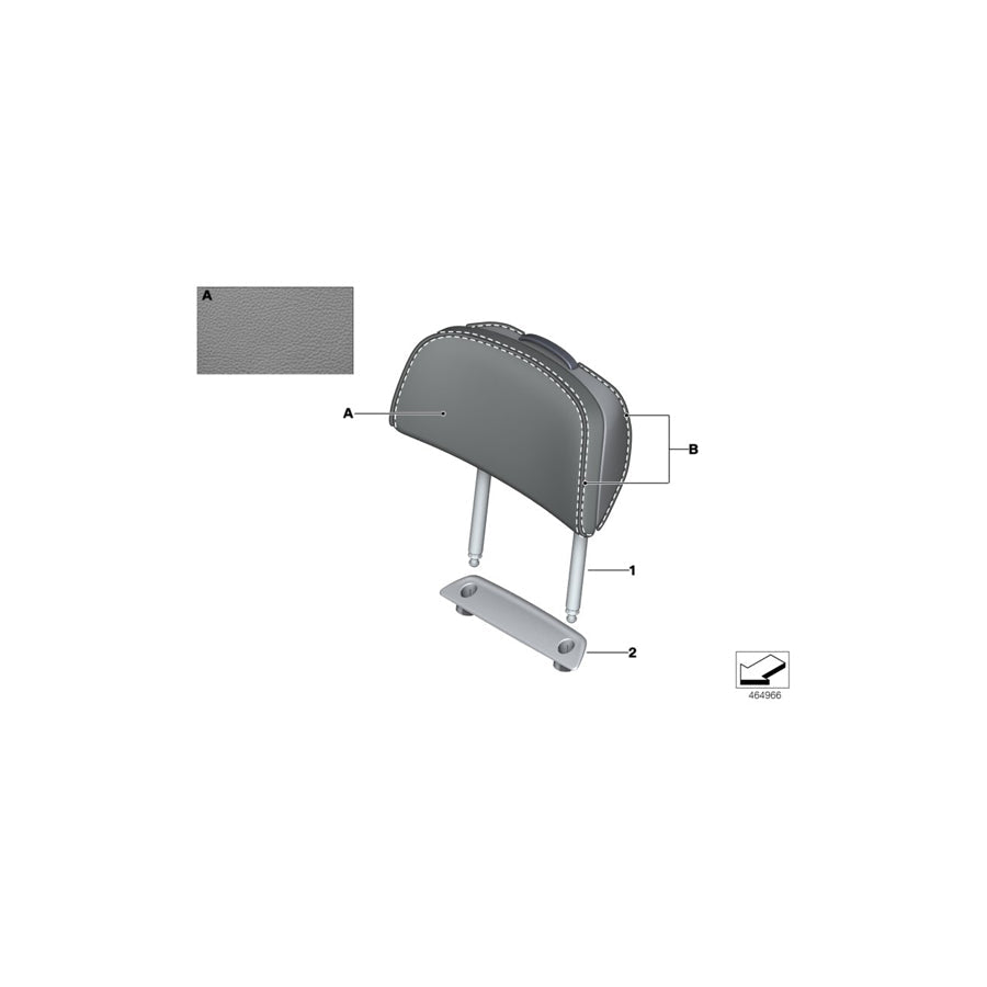 Genuine BMW 52207990281 G12 G11 Head Restraint Cover, Comfort Seat, Rear RAUCHWEISS (Inc. 750LiX 4.4, 740Li & 745Le) | ML Performance US Car Parts