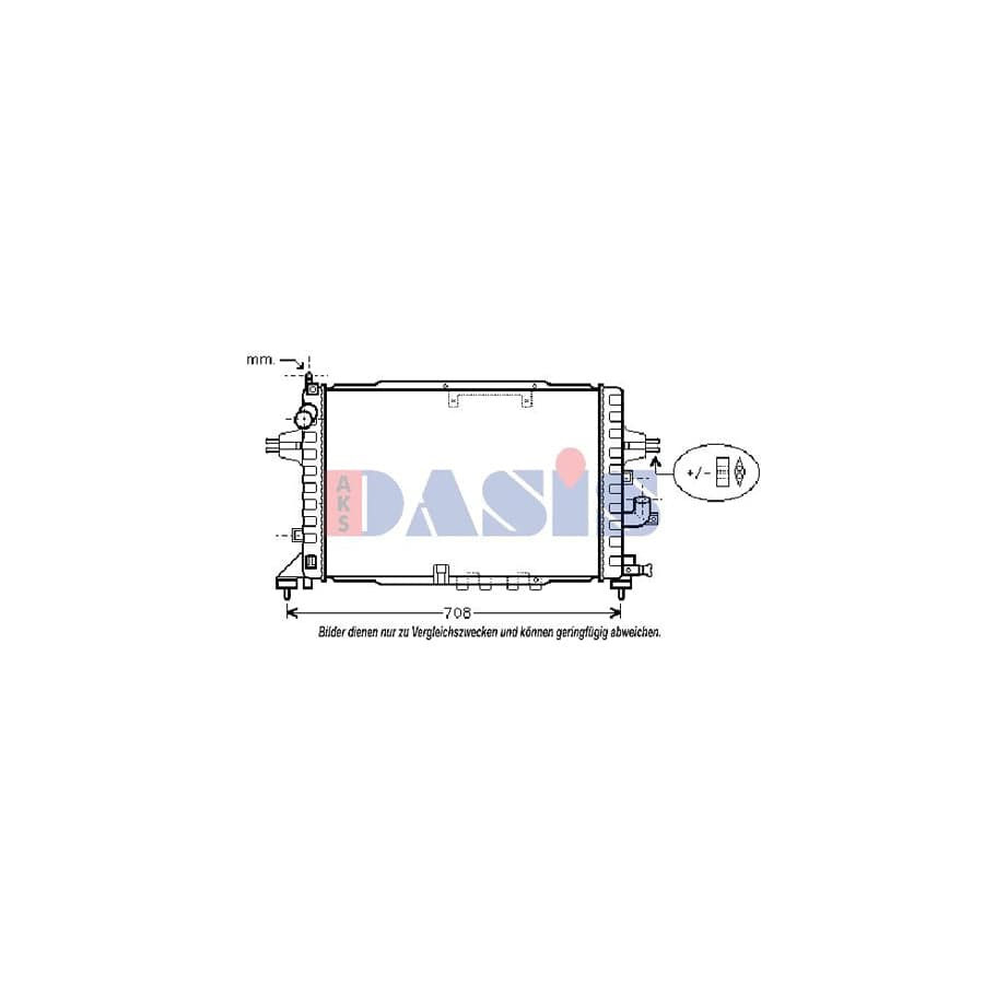 AKS Dasis 150064N Engine Radiator for Opel Astra
