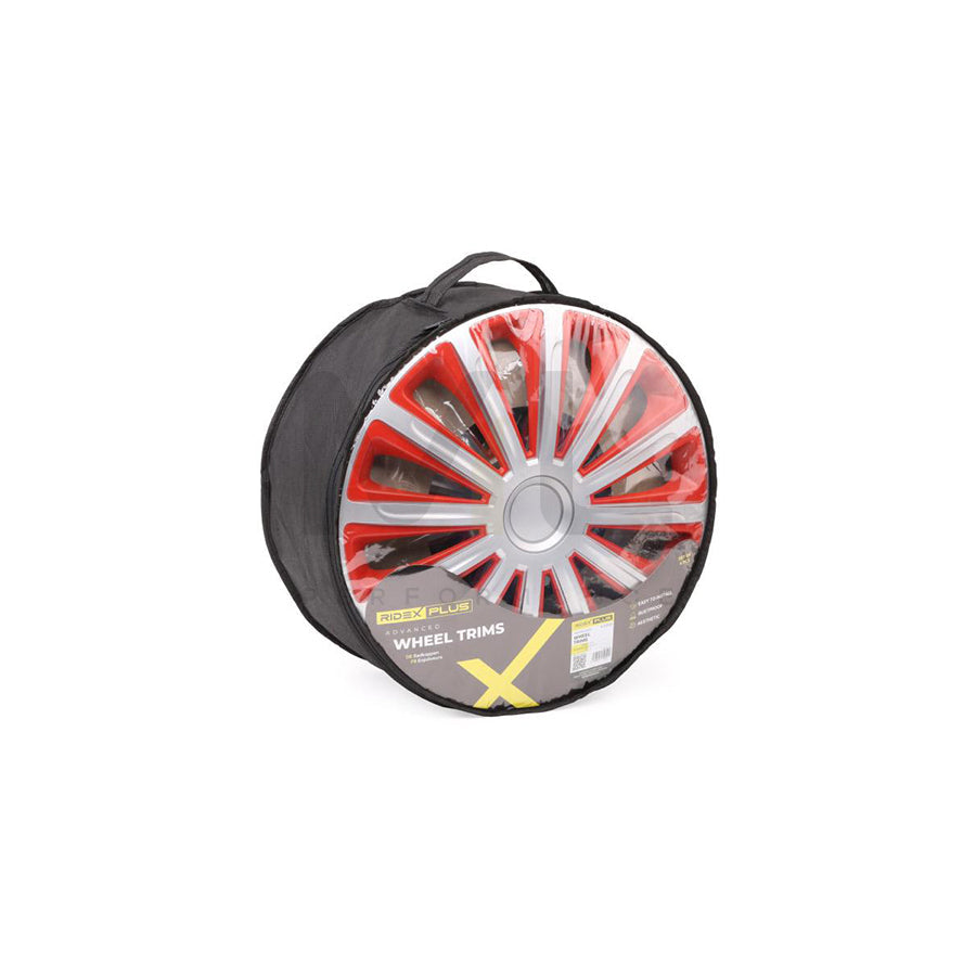 RIDEX PLUS 100009A0023P Wheel trims 15 Inch Red, Silver