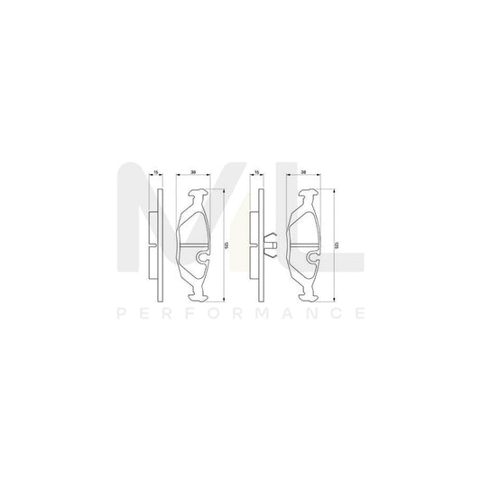 Bosch 0986460996 Brake Pad Set With Piston Clip BP562 | ML Performance Car Parts
