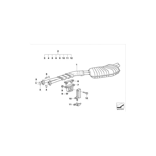 Genuine BMW 18101405290 E36 Rear Muffler (Inc. M3) | ML Performance US Car Parts