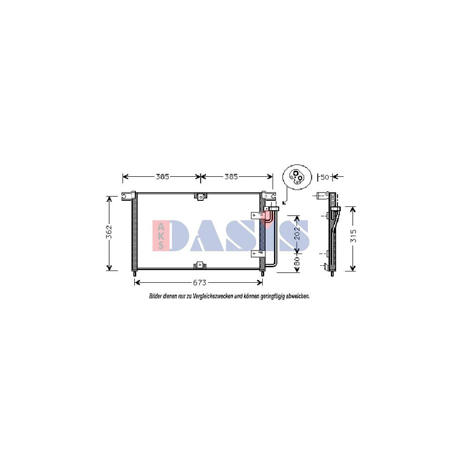 AKS Dasis 512009N Air Conditioning Condenser for Ssangyong Korando