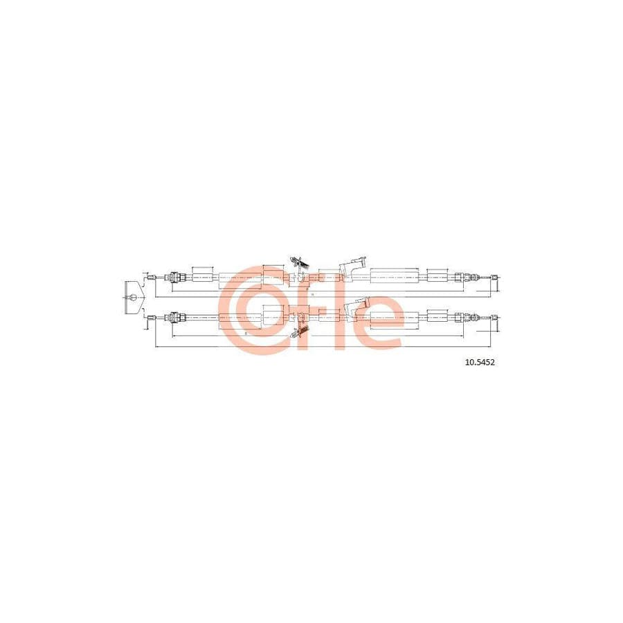 Cofle 10.5452 Hand Brake Cable