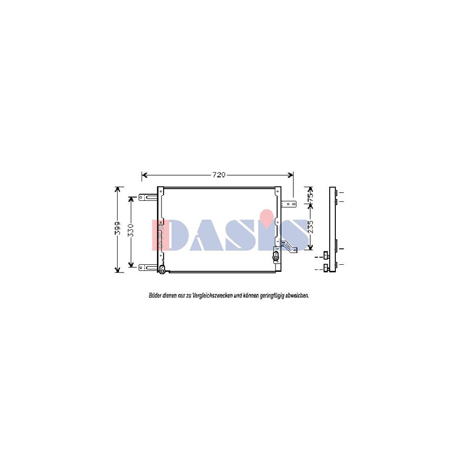 AKS Dasis 012290N Air Conditioning Condenser for Alfa Romeo 166 (936)