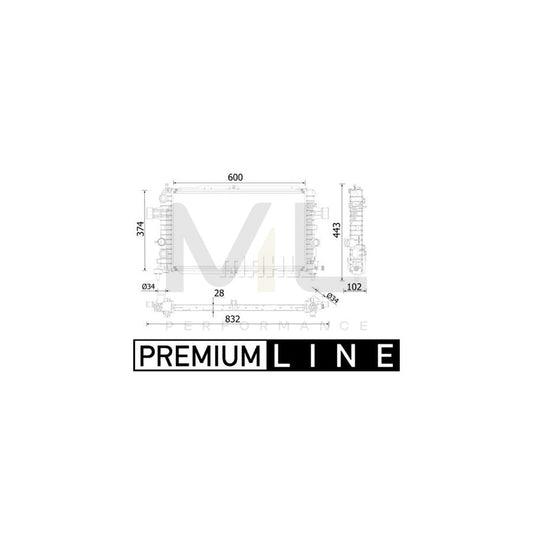MAHLE ORIGINAL CR 2231 000P Engine radiator Brazed cooling fins | ML Performance Car Parts