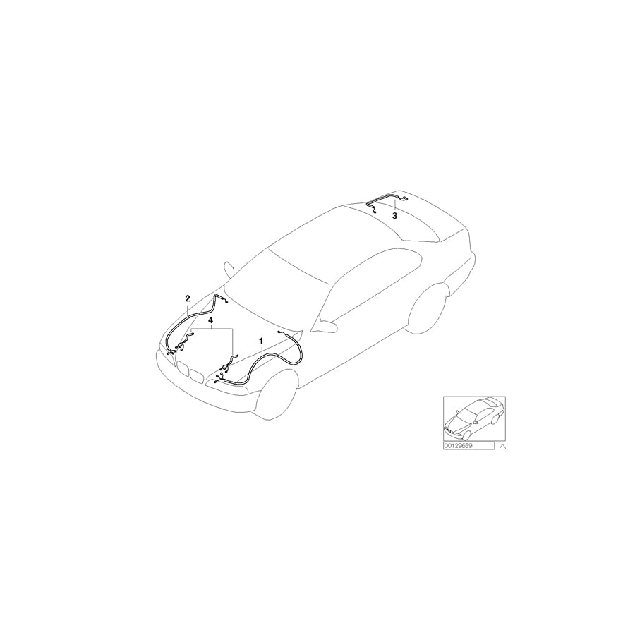 Genuine BMW 61126939478 E46 Repair Wiring Set Rear Right (Inc. 325i, 318Ci & 330Ci) | ML Performance US Car Parts