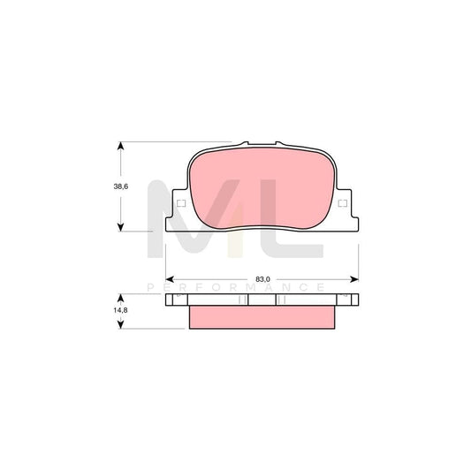 TRW Gdb3278 Brake Pad Set Not Prepared For Wear Indicator | ML Performance Car Parts
