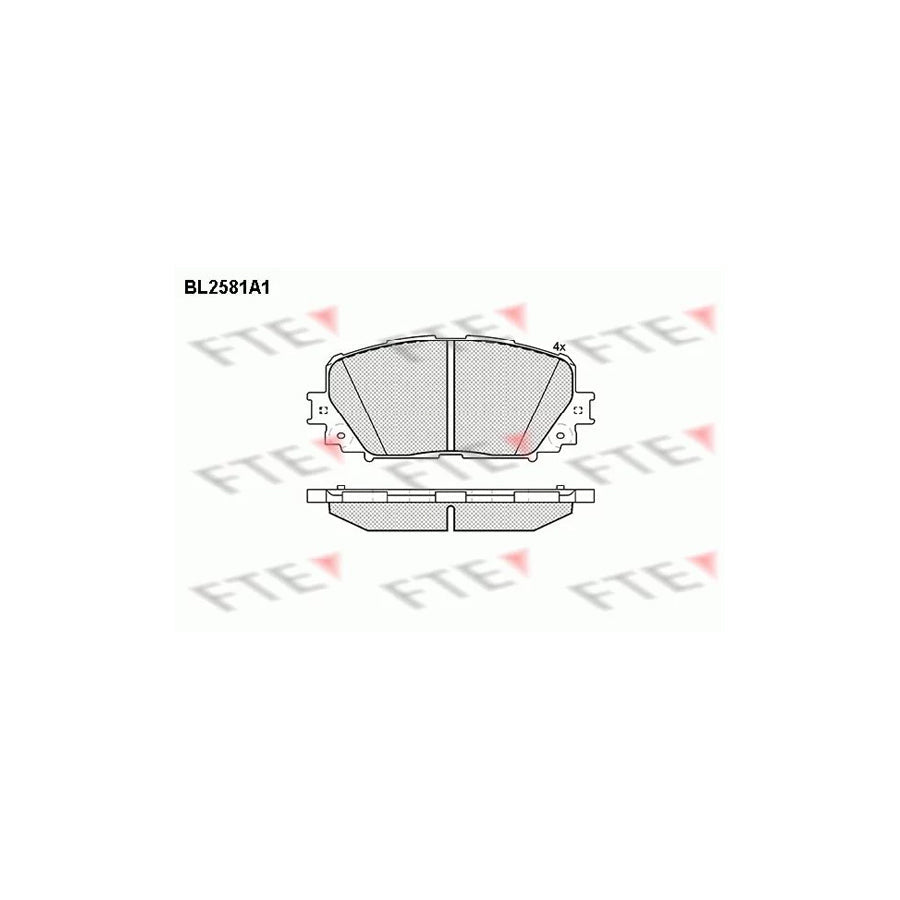 FTE Bl2581A1 Brake Pad Set for Toyota Yaris