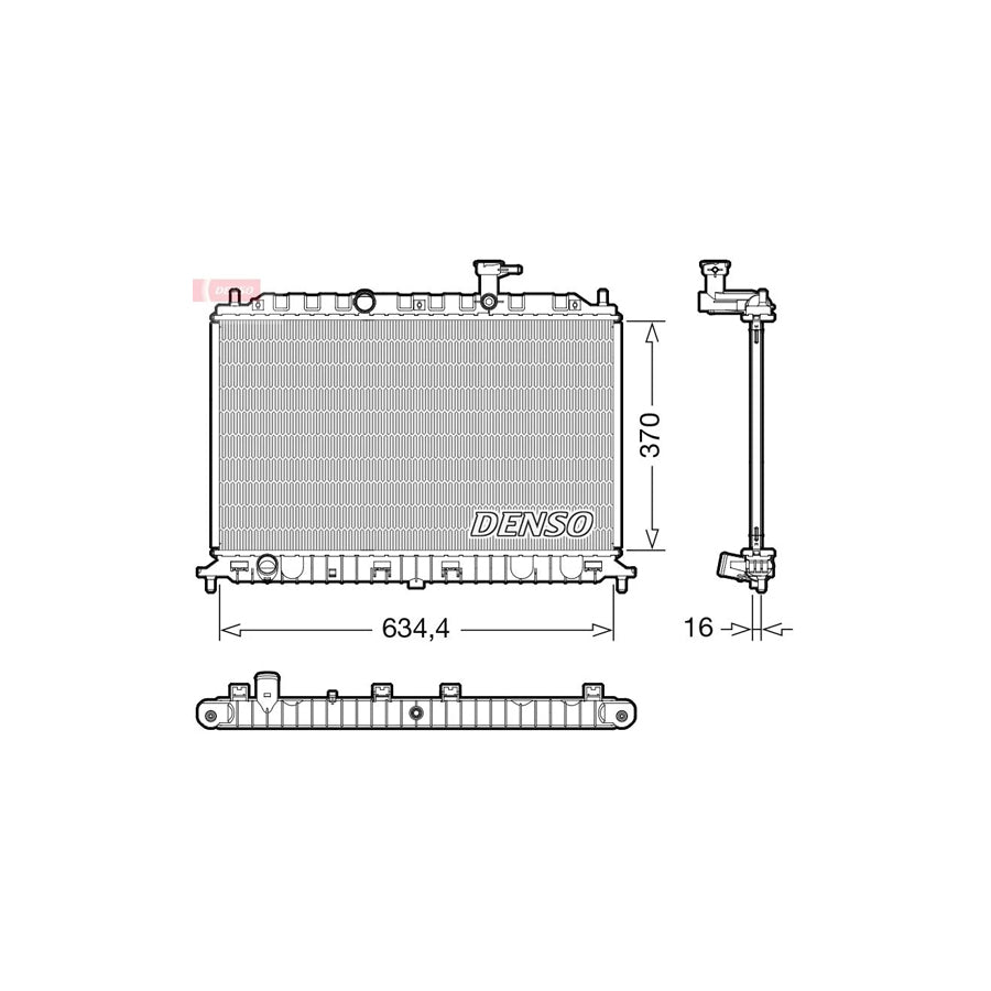 DENSO DRM43009 Engine Radiator for KIA Rio II Saloon (Jb)