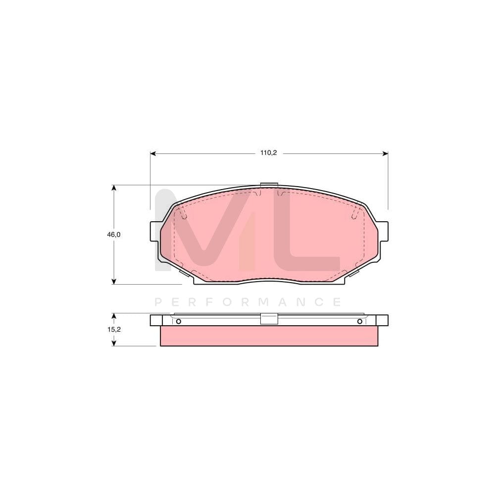 TRW Gdb1028 Brake Pad Set For Mazda Mx-5 I (Na) Not Prepared For Wear Indicator | ML Performance Car Parts