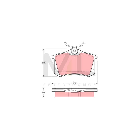 TRW Gdb1196 Brake Pad Set Not Prepared For Wear Indicator | ML Performance Car Parts