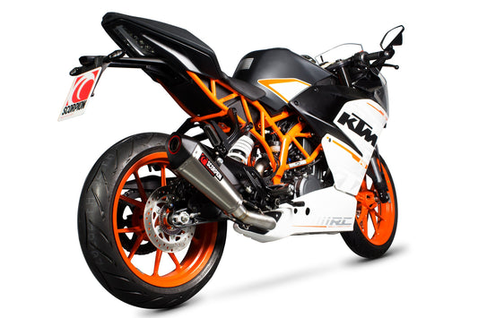 Scorpion RKT80SEO KTM RC390 Serket Taper 3/4 System - Brushed Stainless Steel Sleeve | ML Performance US US