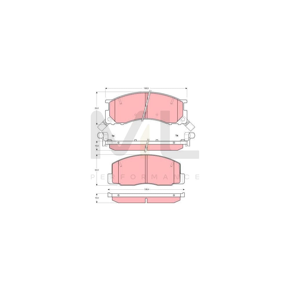 TRW Gdb3086 Brake Pad Set With Acoustic Wear Warning | ML Performance Car Parts