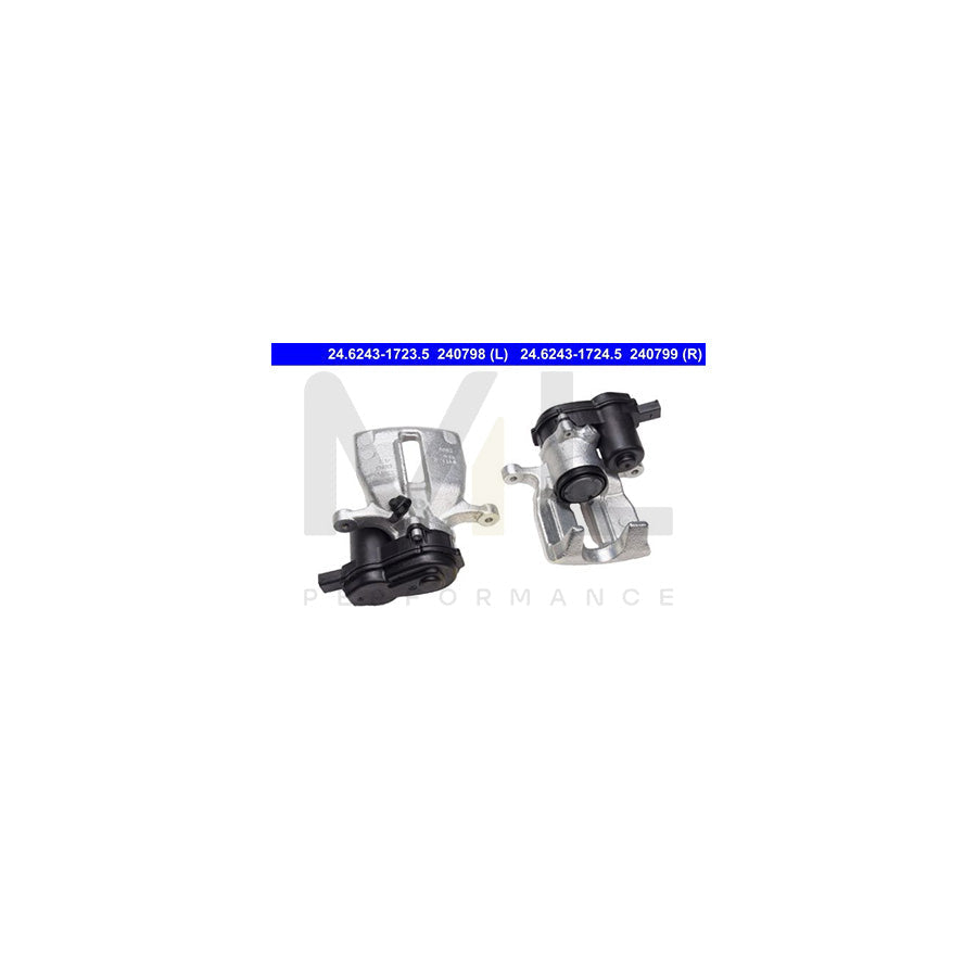 ATE 24.6243-1724.5 Brake Caliper for vehicles with electric parking brake, with electric motor, without holder