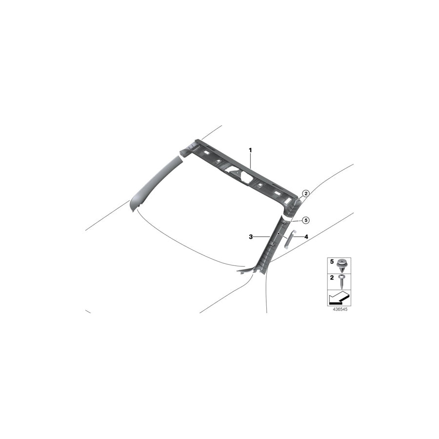 Genuine BMW 51437363805 F23 Deformation Panel, A-Pillar, Left (Inc. 228iX, M240iX & M235iX) | ML Performance US Car Parts
