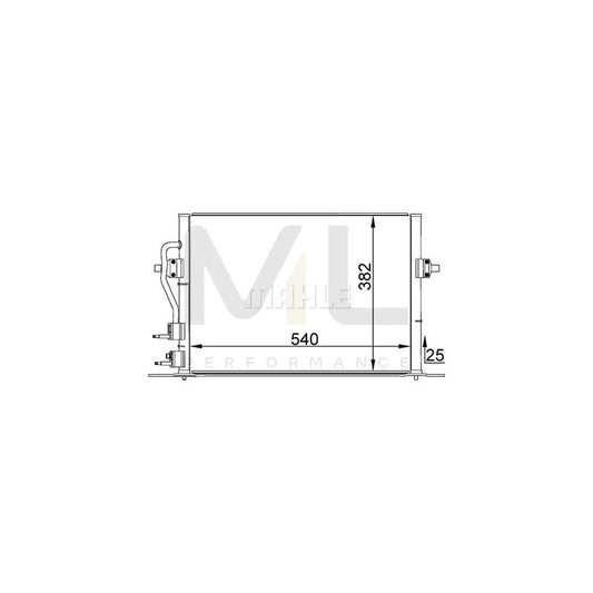 MAHLE ORIGINAL AC 158 000S Air conditioning condenser without dryer | ML Performance Car Parts