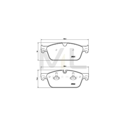 Brembo P 50 102X Brake Pad Set Prepared For Wear Indicator | ML Performance Car Parts