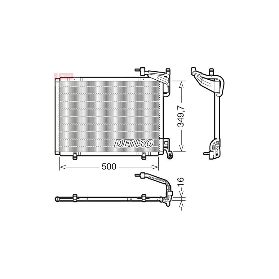 DENSO DCN10054 Air Conditioning Condenser