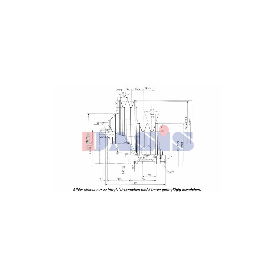 AKS Dasis 851265N AC Compressor Clutch