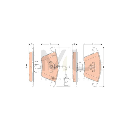 TRW Gdb1832 Brake Pad Set Incl. Wear Warning Contact | ML Performance Car Parts