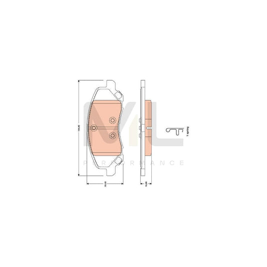 TRW Gdb4141 Brake Pad Set With Acoustic Wear Warning, With Accessories | ML Performance Car Parts