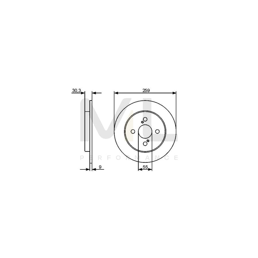 BOSCH 0 986 479 420 Brake Disc Solid, Oiled | ML Performance Car Parts