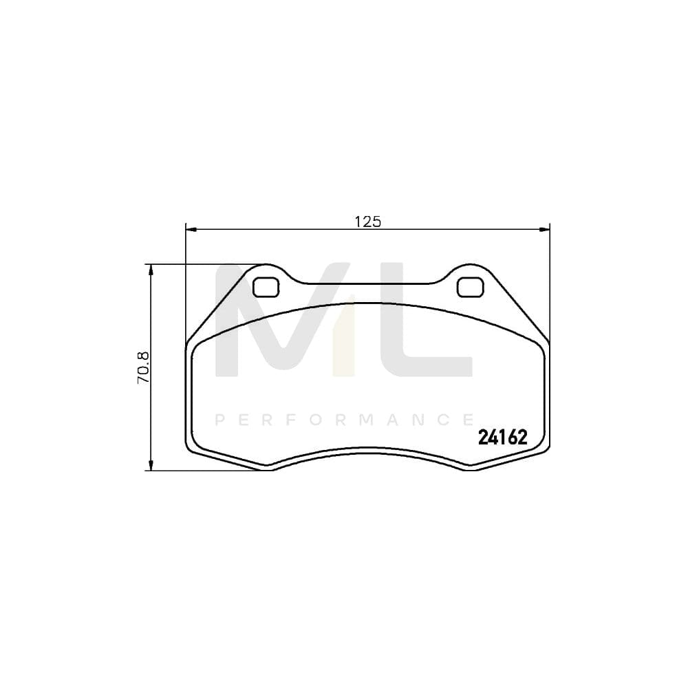 Hella 8DB 355 012-151 Brake Pad Set Not Prepared For Wear Indicator