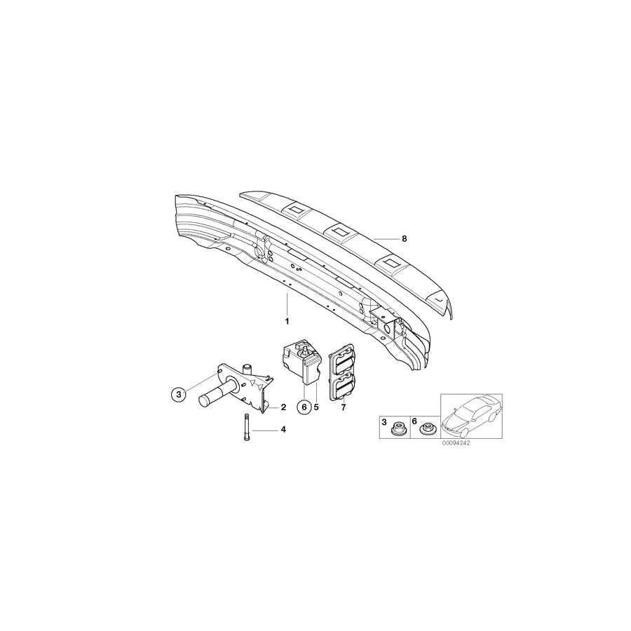 Genuine BMW 51122268674 E36 Carrier (Inc.  & Z3 M) | ML Performance US Car Parts