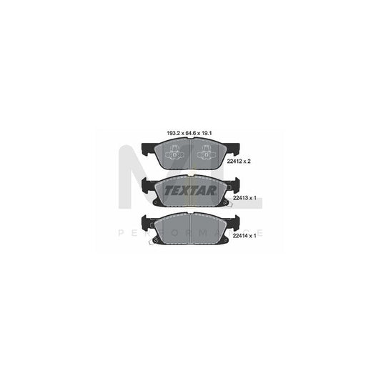 TEXTAR 2241201 Brake pad set with acoustic wear warning | ML Performance Car Parts