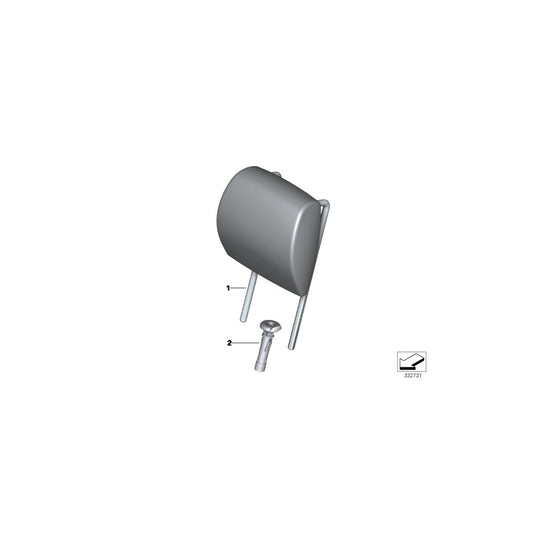 Genuine BMW 52207354046 F15 Guide, Headrest CANBERRA BEIGE (Inc. X5 50iX 4.0, X5 35iX & X5 40eX) | ML Performance US