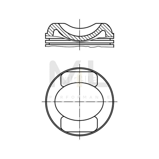 MAHLE ORIGINAL 504 28 00 Piston for PORSCHE 911 100,0 mm, without cooling duct | ML Performance Car Parts