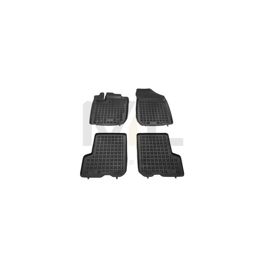REZAW PLAST 203407 Floor mat set for DACIA Logan II Saloon (L8) Elastomer, Front and Rear, Quantity: 4, Black