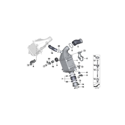 Genuine BMW 17517997297 G12 Charge-Air Cooler ZYL. 5-8 (Inc. ALPINA B7) | ML Performance US Car Parts