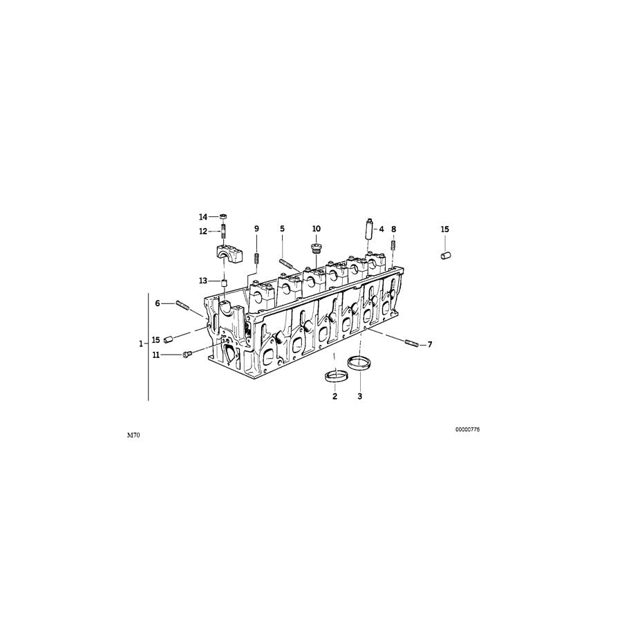 Genuine BMW 11121733052 E32 E31 Cylinder Head (Inc. 850Ci, 750iLS & 750iL) | ML Performance US Car Parts