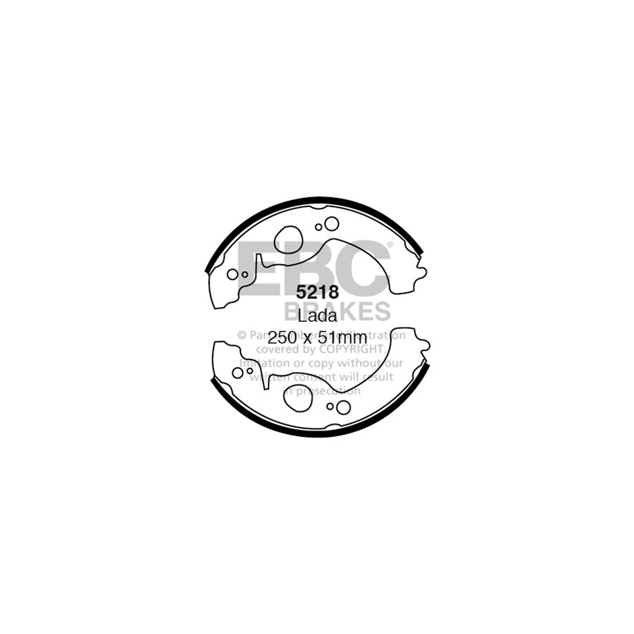 EBC 5218 Lada Rear Brake Shoes (Inc. 1500 & 1600) 1 | ML Performance US Car Parts