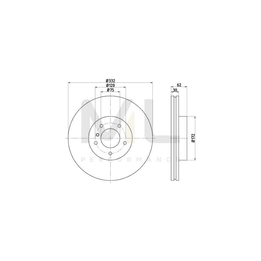 TEXTAR 92107300 Brake Disc Internally Vented, without wheel hub, without wheel studs | ML Performance Car Parts