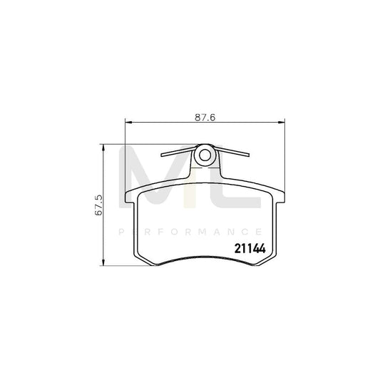 Hella 8DB 355 017-951 Brake Pad Set Not Prepared For Wear Indicator, With Brake Caliper Screws