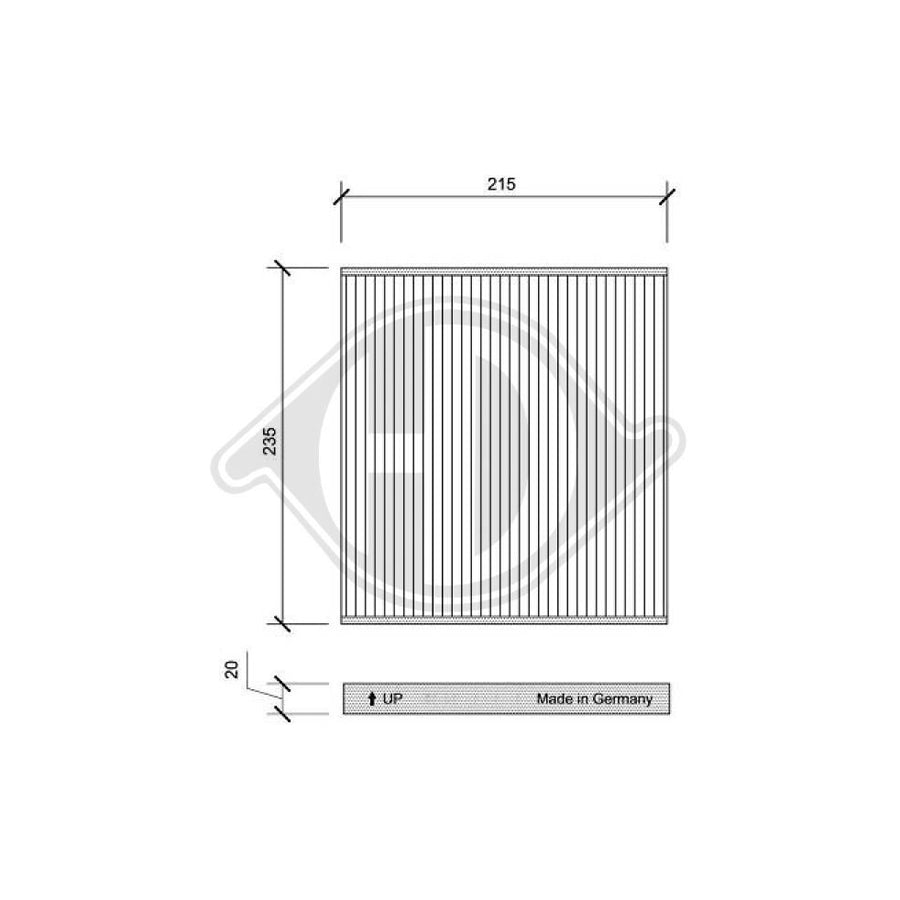 DIEDERICHS DCI0138 Pollen Filter For Lexus Ls II (Xf20)