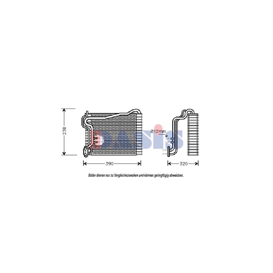 AKS Dasis 820009N Air Conditioning Evaporator