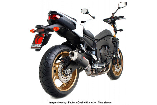 Scorpion EYA87SEO Yamaha Factory Oval Slip-On - Polished Stainless Steel Sleeve (FZ8 / Fazer 8) | ML Performance US US