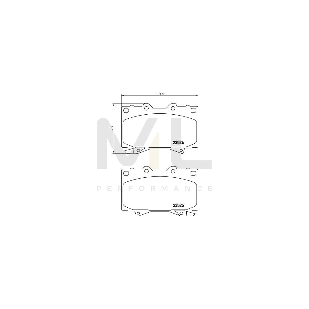 Hella 8DB 355 009-371 Brake Pad Set With Acoustic Wear Warning