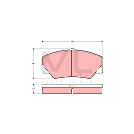 TRW Gdb349 Brake Pad Set Not Prepared For Wear Indicator | ML Performance Car Parts